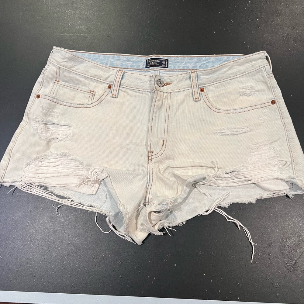 Abercrombie Low-Rise Light Wash Jean Shorts